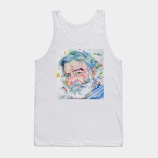 ERNEST HEMINGWAY watercolor portrait .6 Tank Top